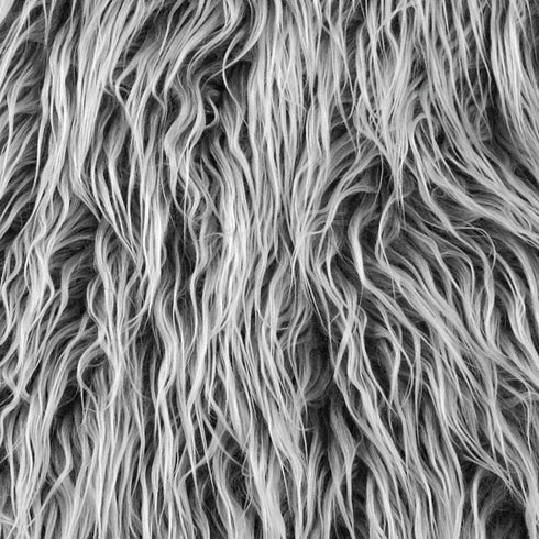 Faux Fur Fabric Square Patches for Crafts, Sewing, Costumes, Seat Pads (Grey Frost, 10 x 20 Inch)...