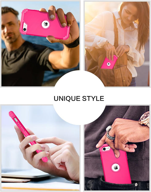 BENTOBEN for iPhone SE 2022 Case and iPhone SE 2020 Case, Heavy Duty 3 in 1 Full Body Rugged Shockproof Hybrid Hard PC Soft Rubber Girls Women Boy...