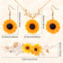OIIKI Sunflower Bridal Accessories Kit, Wedding Sunflower Headband, Bridal Sunflower Necklace Earrings, Flower Crystal Hair Vine Decorative Clips ...