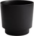 Bloem Hopson Round Planter with Gold Metal Stand: 6" - Black - Durable Plastic Pot, Powder Coated Removable Stand, for Indoor and Outdoor Use, Gar...