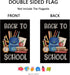 Back to School Garden Flag Pencil Book Alarm Clock Schoolbag Burlap Black Flag Double Sided First Day to School Outside Yard Lawn Decorations 12.5...