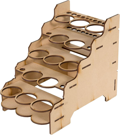 The Broken Token Modular Paint Half Rack w/ 35mm Holes - Multiple Organizer for Paint Bottles, Pots, and Brushes in Tiered Layout - Customize Your...