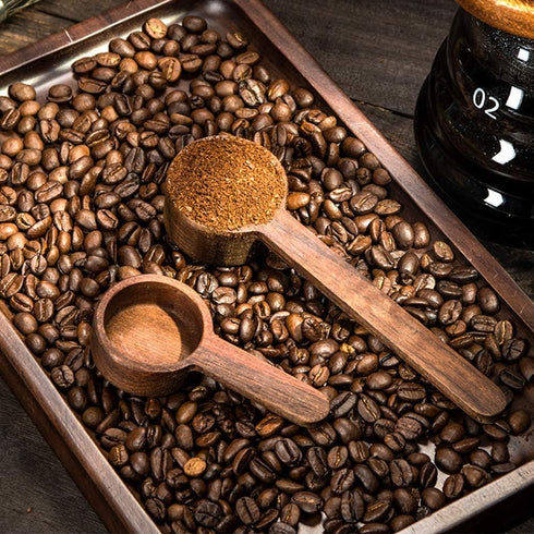 Coffee Spoons, Wooden Tablespoon Scoop, Wooden Coffee Ground Spoon, Measuring for Ground Beans or tea, Soup Cooking Mixing Stirrer Kitchen Tools U...