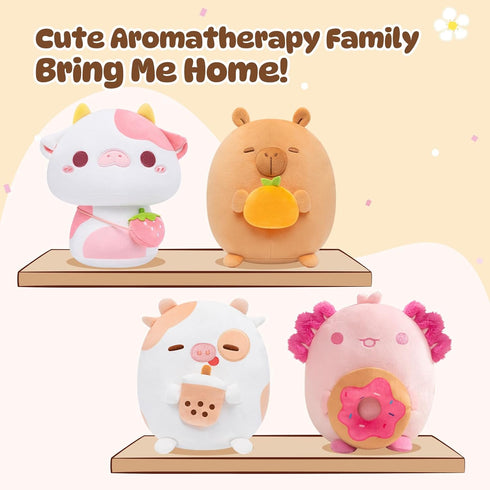 Scented Stuffed Plush Toy, Cute Capybara Stuffed Animal with Orange Scented Bags, Squishy Plushies Hugging Pillow Decor Pillow for Boys & Girls...