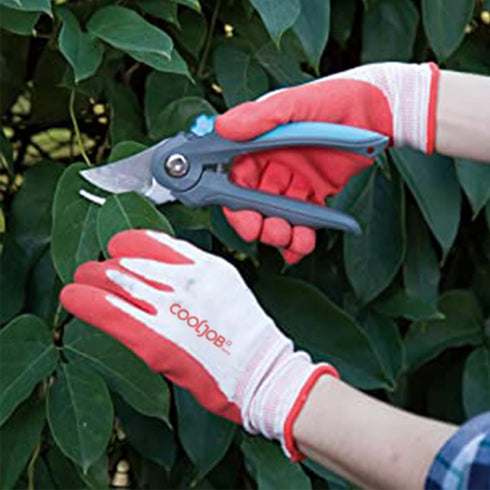 COOLJOB Gardening Gloves Best Gift for Women Ladies, 6 Pairs Breathable Rubber Coated Yard Garden Gloves, Outdoor Protective Work Gloves with Grip...