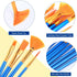 AROIC Acrylic Paint Brush Set, 15 pcs Nylon Hair Paint Brushes for All Purpose Oil Watercolor Face Body Rock Painting Artist, Small Paint Brush Ki...