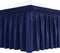 Biscaynebay Wrap Around Bed Skirts for Queen Beds 15" Drop, Navy Adjustable Elastic Dust Ruffles Easy Fit Wrinkle & Fade Resistant Silky Luxurious...