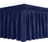 Biscaynebay Wrap Around Bed Skirts for Queen Beds 15" Drop, Navy Adjustable Elastic Dust Ruffles Easy Fit Wrinkle & Fade Resistant Silky Luxurious...