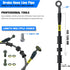 Motorcycle Hydraulic Brake Oil Hose - 28 28 Degree M10 Braided Steel Brake Clutch Oil Line Pipe for Dirt Bike Enduro Motocross Black 1100mm/43.31"...