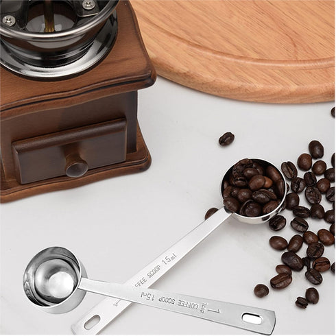 Stainless Steel Coffee Scoops with Long Handle,Stainless Steel 1 Table Spoon,for Coffee Milk Fruit Powder, Measuring Dry and Liquid Ingredients, C...