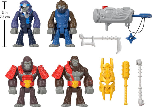 Fisher-Price Imaginext Preschool Toys Boss Level Army Pack 9-Piece Monkey & Gorilla Figure Set for Pretend Play Ages 3+ Years...