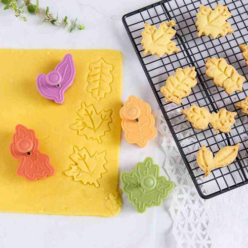 Yunko Cake Leaves Baking Pie Crust Cookie Cutters Set of 4...