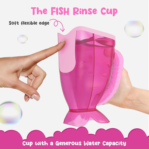 Pink Baby Rinser Cup and Bath Pail - Tear-Free, Non-Toxic, BPA-Free Accessory for Kids of All Ages - Provides Gentle, Safe, Enjoyable Bathing...