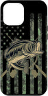 Camo American Flag Bass Fishing Gift Love Fishing Fisherman Case for iPhone 12 Pro Max...