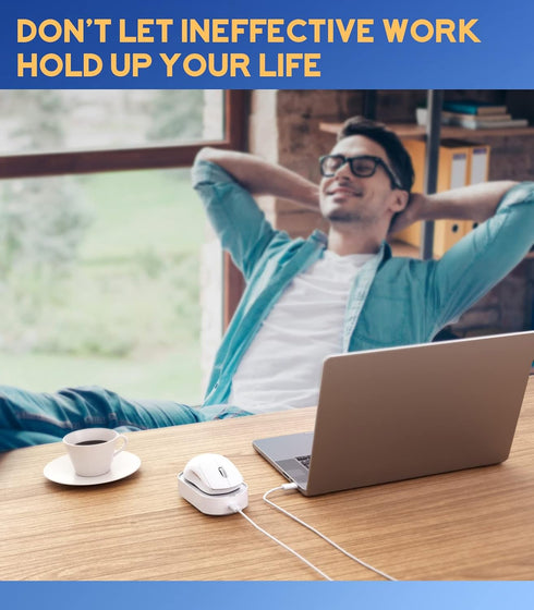 Mouse Jiggler Undetectable, Automatic Mouse Mover Device for Computer Laptop Awakening, No Software & Driver with ON/Off Switch Mouse Shaker, Work...