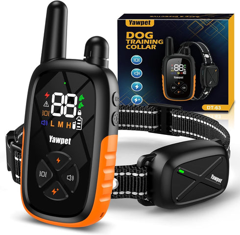 Dog Shock Collar - Electric Dog Training Collar with Remote, Rechargeable E-Collar with 4 Training Modes, Security Lock for All Breeds, Sizes...