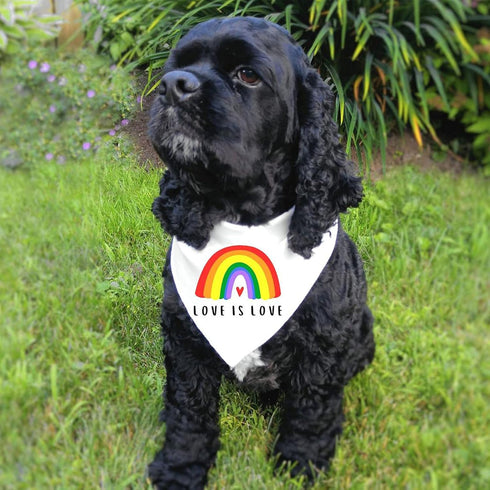 Tinsow 2 Pcs Dog Bandanas Gay Pride Rainbow Bandanas Cotton Handkerchiefs Party Supply Pet Bandana...