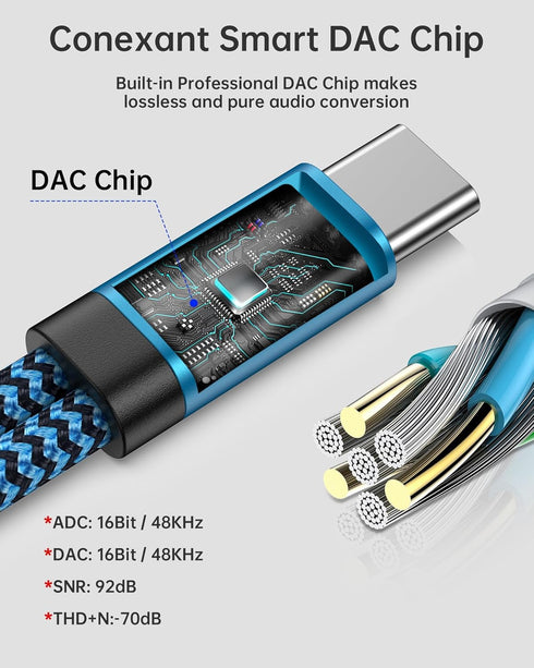 USB C Headphone and Charging Adapter Splitter, (2Pack) 2 in 1 USB C to 3.5mm Headphone Aux Audio Jack and PD Charger Adapter for Google Pixel 8 7P...