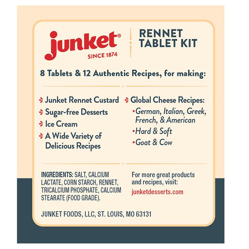 Junket Rennet Tablets 0.23oz Box (8 Tablets)...