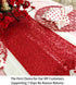 ShiDianYi Red Sequin Table Runner 14"x108" - Glitter Cloth for Parties, Weddings, Events - Sparkle Cover Overlay Decor...