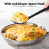 600ºF Heat Resistant Silicone Spoon: U-Taste 13.3in Solid Kitchen Cooking Spoon, Nonstick Food Grade Large & Long Soup Rubber Utensil for Mixing, ...