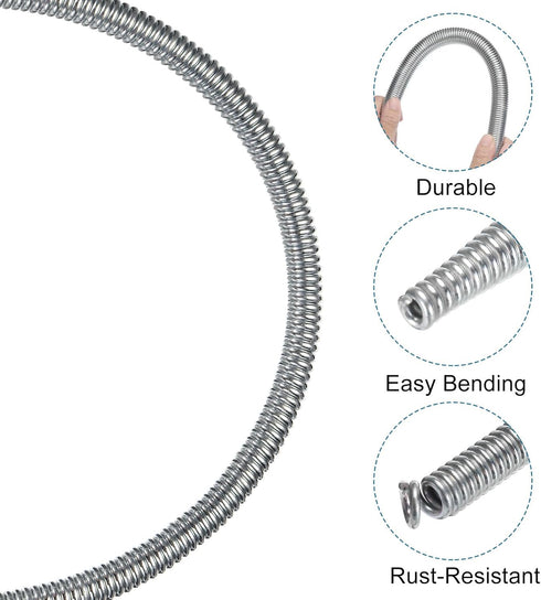 MECCANIXITY Spring Tube Bender OD 9mm/0.35" Steel Spring Pipe Copper Tubes 1100mm/43.31" Long for 1/2" Copper Pipe(12mm) in Home Renovations,Elect...