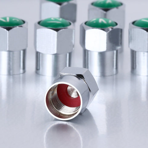 Tatuo 20 Pieces Metal Brass Tire Valve Stem Caps Dustproof Valve Covers for Auto Cars Tire Valves N2 Nitrogen Sign Logo on The Top...