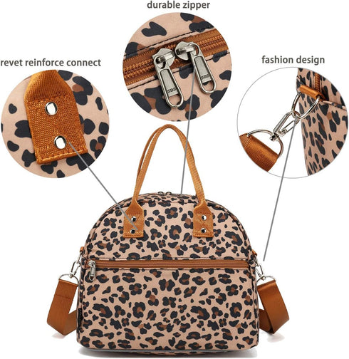 FlowFly Insulated Lunch Bag With Shoulder Strap for Women, Men, and Kids, Large and Reusable, Handle, Freezable Work and School Travel Tote and Me...