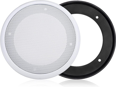 Facmogu 2PCS 6.5in Ceiling Speaker Grille Covers, White Round Commercial Ceiling Speaker Grill for 6.5 Inch Speaker, Speaker Decorative Ring DIY S...