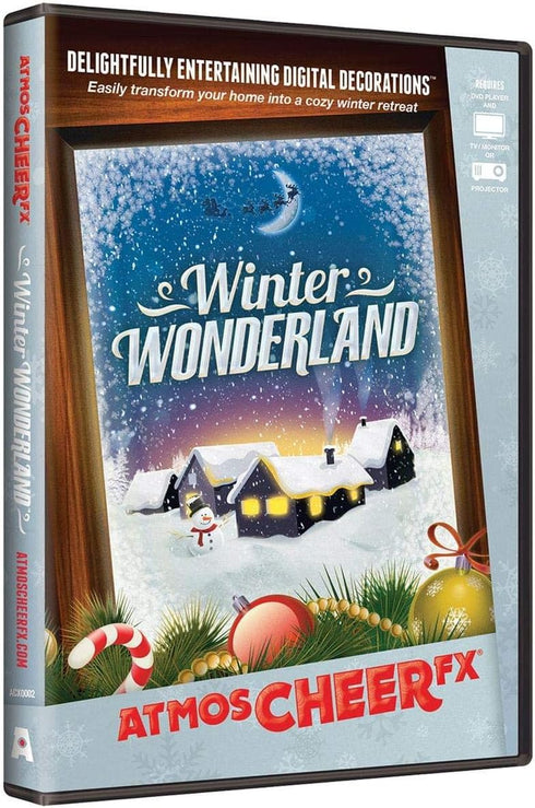 AtmosFX Winter Wonderland Digital Decorations DVD for Winter and Christmas Holiday Projection Decorating...