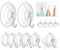 HangerSpace Suction Cup Hooks, 12 Packs Combo Set Clear PVC Suction Cups with Metal Hooks Removable Suction Cups for Kitchen Bathroom Shower Wall ...