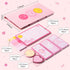 L1rabe Preppy Sticky Note Set - 550 Sheets Y2K Smile Face Self-Stick Notes Pads Back to School Pink Sticky Notes Divider Tabs Bundle Writing Memo ...
