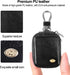 MRPLUM Earbud Carrying Case Small PU Leather Hard Portable Earphone Case Protective Storage Pouch Bag with Mesh Pocket & Keychain for Wireless Hea...
