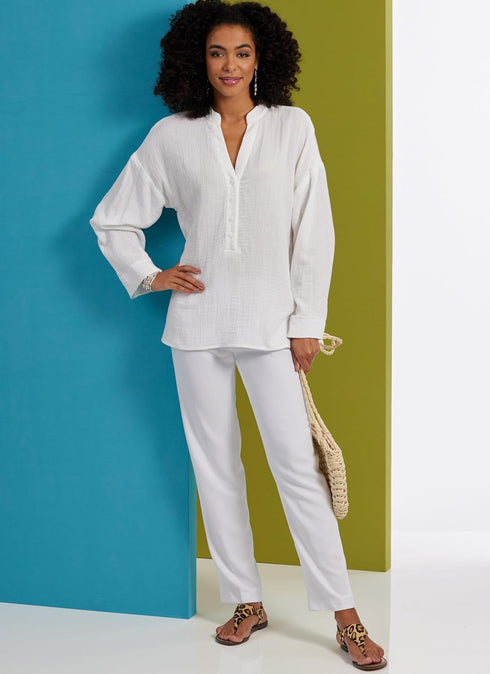 Butterick Misses’ Loose-fitting Top and Tunic Sewing Pattern Kit, Design Code B6929, Sizes 18-20-22-24-26...