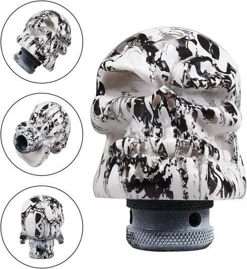 Shift Knob Stick Handle Skull Head Car Accessories Universal Fit with 3 Adapter...