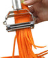 Sunkuka Julienne Peeler Stainless Steel Cutter Slicer with Cleaning Brush Pro for Carrot Potato Melon Gadget Vegetable Fruit...