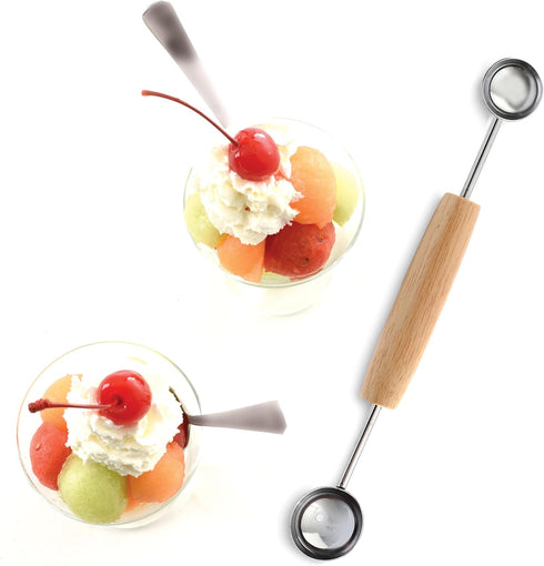 Norpro Double Melon Baller w/Wood Handle, 8 In....