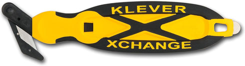 Klever XChange, Box Cutter, Safety Cutter, Utility Knife, Safety Knife, Replaceable Head Perfect For Cutting Double Wall Cardboard or Other Thick ...