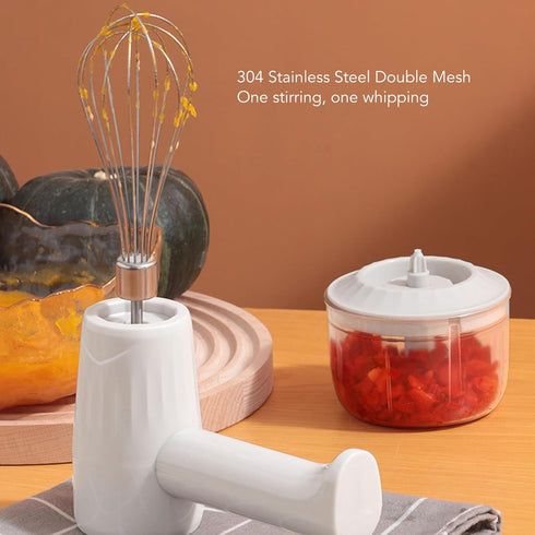 3 Speed Electric Hand Mixer, Portable Whisk Milk Foam Maker, Whisk Beaters, Handheld Electric Mixer with Chopper for Home...