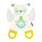 Infantino Glow-in-The Dark Cuddly Teether - Owl Soft Toy with 3 Textured Teethers, Fiddle Flags, Crinkle Sounds, Soft Material, On The Go Toy...