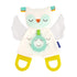 Infantino Glow-in-The Dark Cuddly Teether - Owl Soft Toy with 3 Textured Teethers, Fiddle Flags, Crinkle Sounds, Soft Material, On The Go Toy...