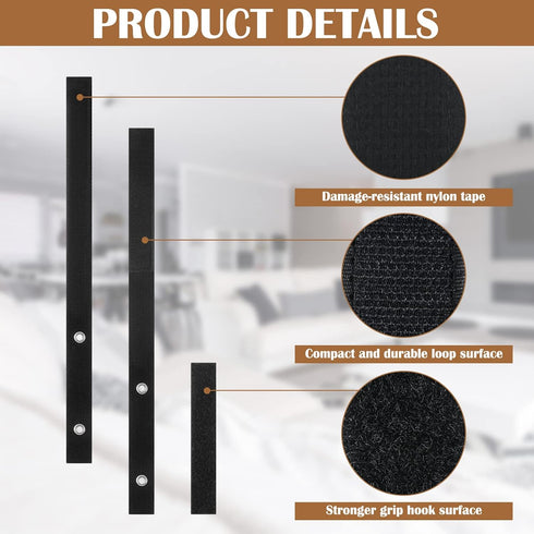 6 Sets Anti Tip Furniture Straps Furniture Anchors Furniture Wall Anchor Straps for Baby Pet Proofing 500 Pound Nylon Strap Furniture Anchor for H...