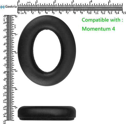 Geekria QuickFit Replacement Ear Pads for Sennheiser Momentum 4 Wireless Over-Ear Headphones Ear Cushions, Headset Earpads, Ear Cups Cover Repair ...