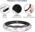 Purple Flowers Cute Steering Wheel Cover for Women Girls Car SUV 15 Inch Universal Fit Auto Accessories Personalized...