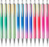 12Pcs Ballpoint Pen Retractable Pens with Metal Clip Gradient Color Comfortable Writing Pens Gift Pens for Journaling Medium Point 1.0 mm for scho...