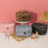 Travel Size Makeup Brush Bag for Women, 2024 Latest Premier PU Leather Cosmetic Bags for Traveling, Cute Skincare Make Up Storage Bag Organizer, C...