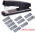 Desktop Staples, 4.8 Inch Labor Saving Black Stapler for 20 Sheets Capacity with 500 Pcs No.12 Staples (Black)...