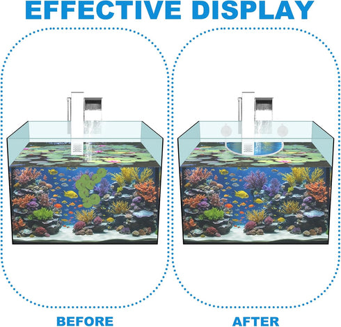 2 Pcs Aquarium Floating Plant Corral, Floating Plant Fence for Aquarium Accessories, Separates Floating Plants, Auto-Adjusts Height with Water Lev...
