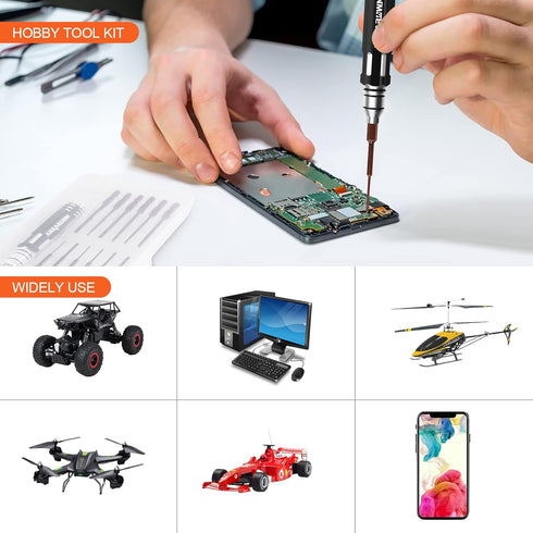 Hex Screwdrivers Set 12 in 1 RC Hobby Tools Kit S2 Steel Tool for RC Car Model Drone Airplane Robotics Helicopter Quadcopter Boat FPV Home Applian...
