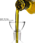 HAIZEEN 17oz/500ml Clear Glass Olive Oil Dispenser Bottle - Oil and Vinegar Cruet with Non Drip Pourers and NO Funnel Needed - Olive Oil Carafe De...
